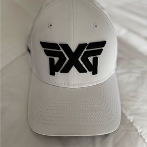 PXG White Baseball Cap with Black Logo
